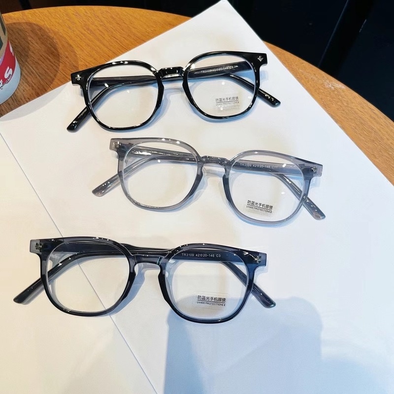 Mắt Kính Gọng Tròn Chống Ánh Sáng Xanh Thời Trang Unisex