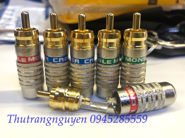 Jack (rắc)AV hàn dây có 3 màu MONTER( đơn giá 1 chiếc) | BigBuy360 - bigbuy360.vn