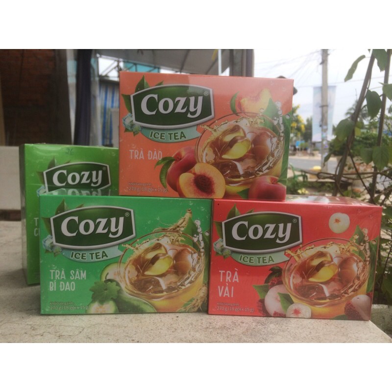 Trà hòa tan Cozy hộp 270g (18 gói 15g) - yenthu