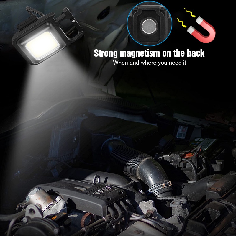 Móc Khóa Đèn LED Mini / 3 Chế Độ Sáng / Mở Nắp Chai Bỏ Túi Tiện Dụng Cho Hoạt Động Ngoài Trời