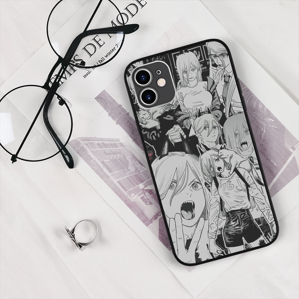 Ốp lưng Chainsaw Man Power Collage Manga cho Iphone 6 7 8 Plus 11 12 13 Pro Max X Xr TCSMPOD0000041