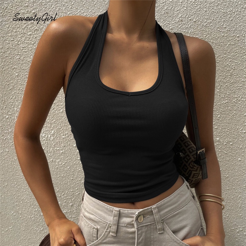 Áo Tank Top Cổ Tròn Màu Sắc Trơn Thời Trang 2022 Quyến Rũ Cho Nữ