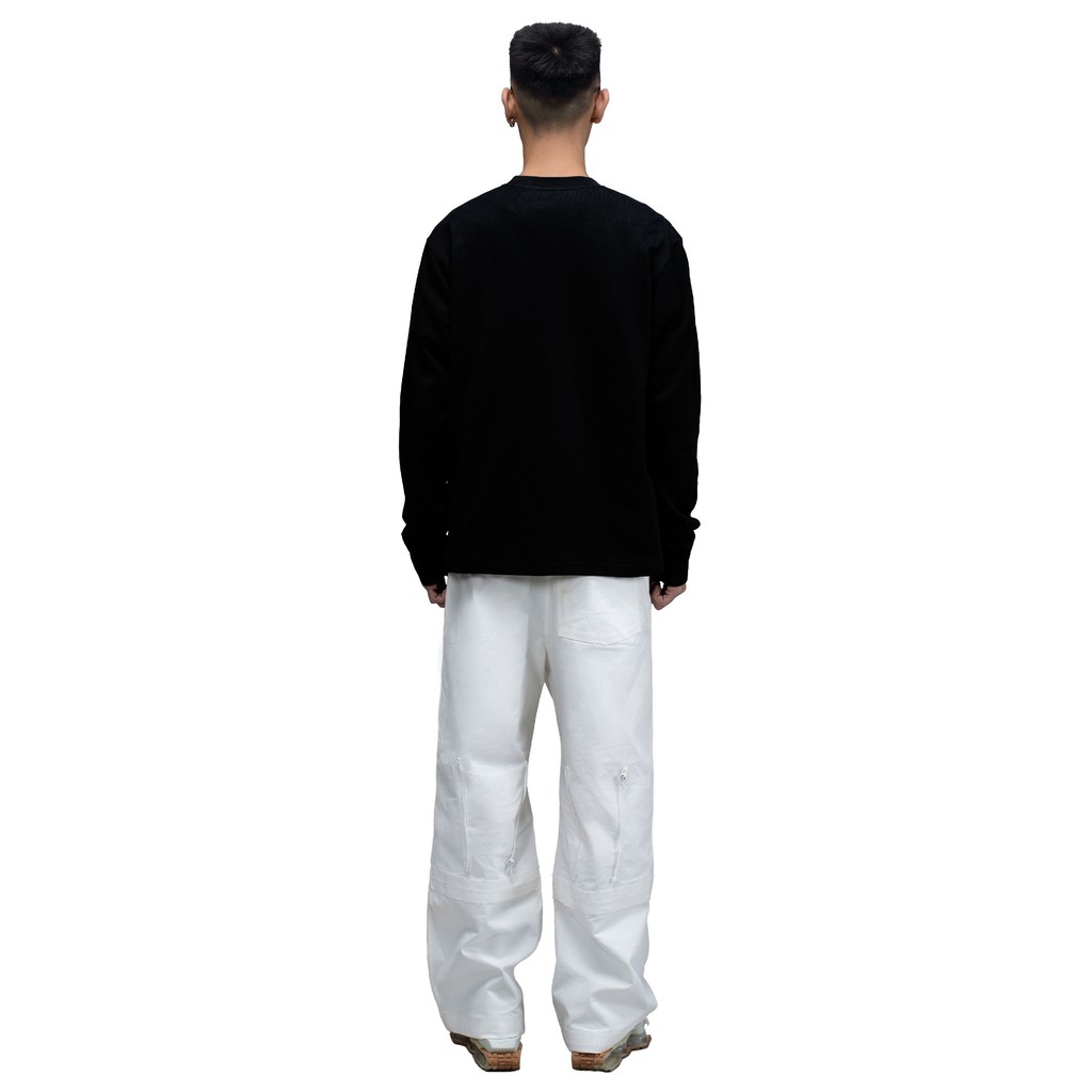 Áo thun trơn nam dài tay Beuter Blank Black Long Sleeve T-Shirt | BigBuy360 - bigbuy360.vn