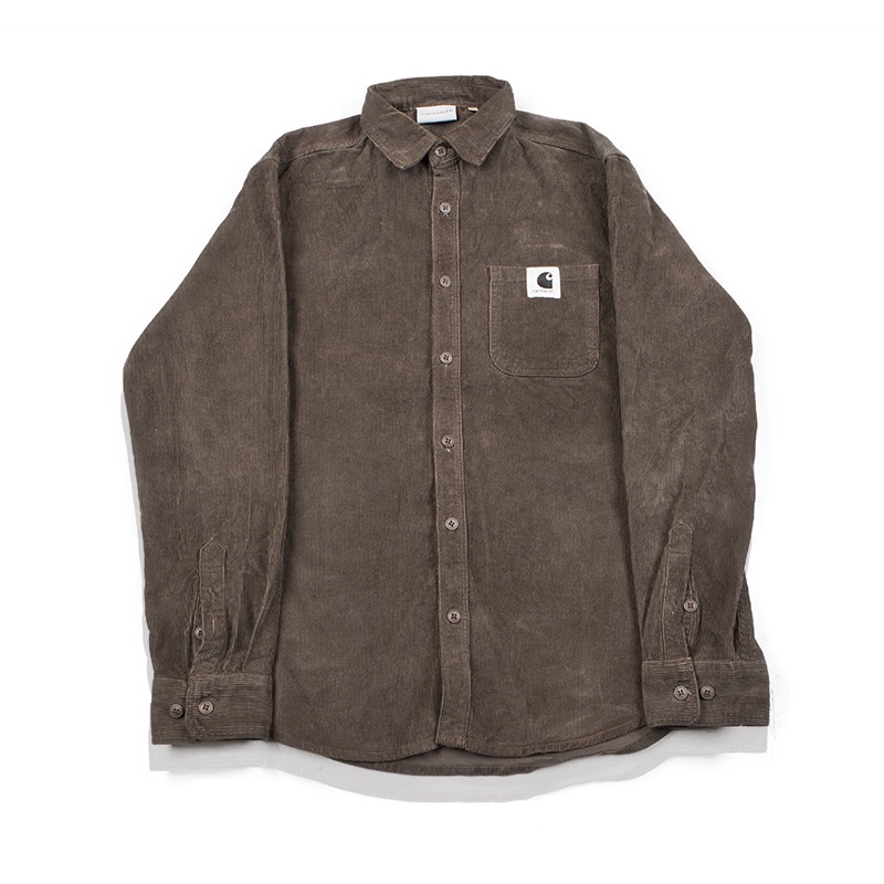 XBBF carhartt Carhart corduroy spring and autumn cotton shirt loose fashion retro casual couple men's and women's top 2021