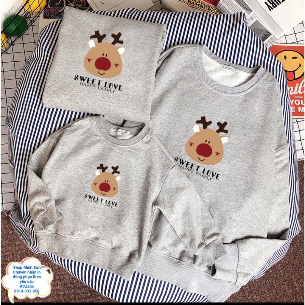 🦌VIDEO ÁO NỈ GIA ĐÌNH TUẦN LỘC, ÁO NỈ ĐÔI SWEATER LOẠI 1 ĐỦ MÀU ĐỦ SIZE