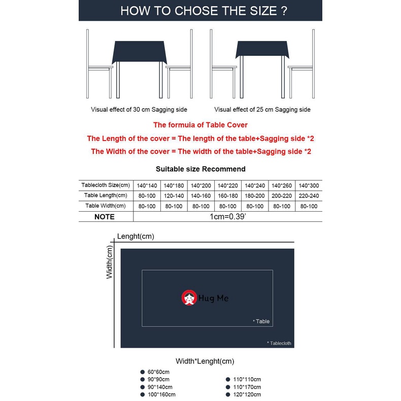 Khăn trải bàn hình chữ nhật họa tiết hình độc đáo chống thấm nước