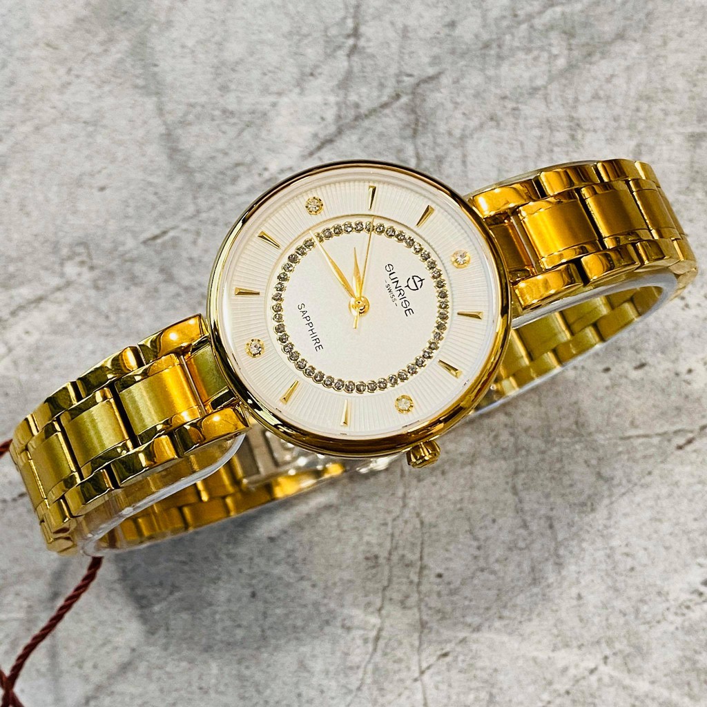 Đồng hồ Sunrise nữ chính hãng Nhật Bản L2128.SA.G.T kính saphire chống trầy - bảo hà
