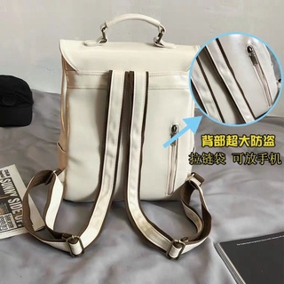 [ORDER] Balo da PU ulzzang form to màu trơn basic