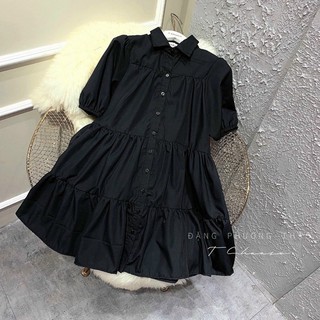 ĐẦM BABYDOLL ĐEN NỐI TẦNG ULZZANG