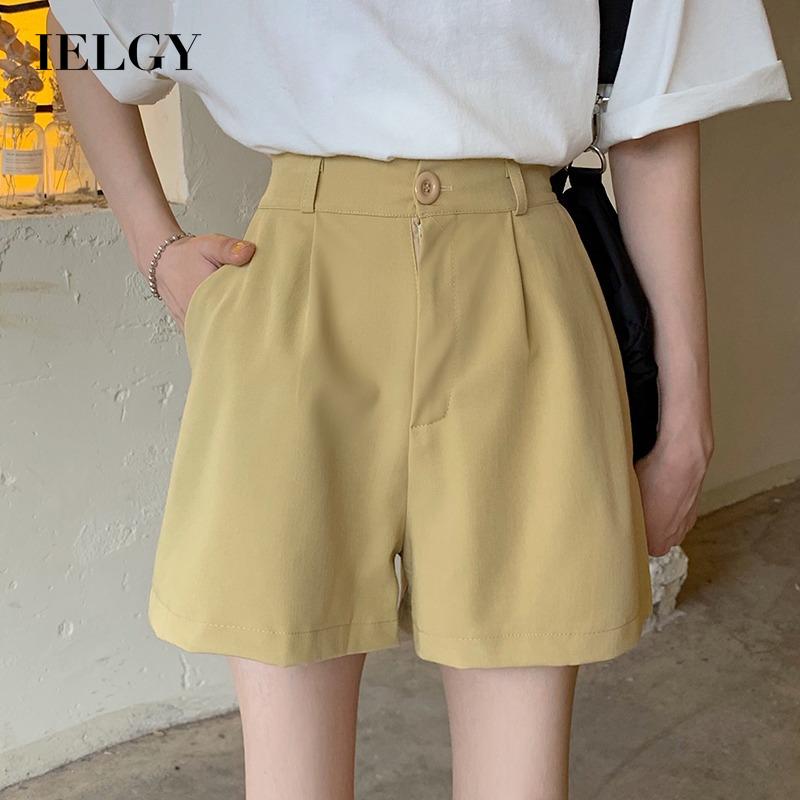 IELGY Quần short lưng cao phong cách hàn quốc thời trang trẻ trung cho nữ