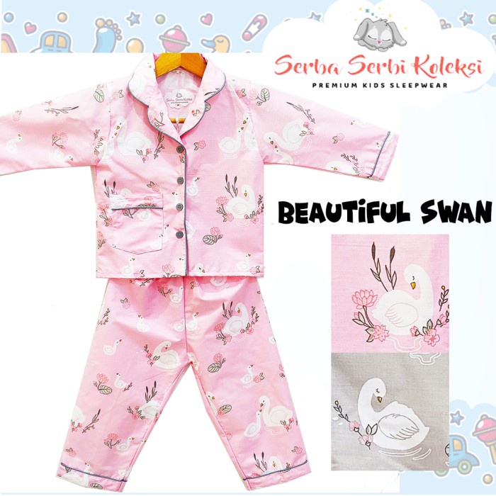 Piyama Áo Dài Tay / Quần Áo Ngủ Trẻ Em Bằng Vải Cotton - PP68 - Sweet PInk, S