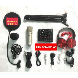 Trọn Bộ Soundcard V8 + MIC Thu Âm ISK AT100 => HÀNG CHÍNH HÃNG CÓ MÃ VẠCH - Tuyệt đỉnh thu âm và livestream