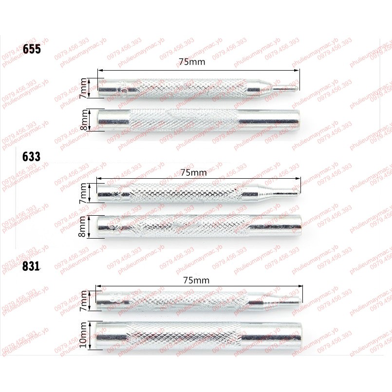 Bộ đóng cúc và đục lỗ 11 chi tiết