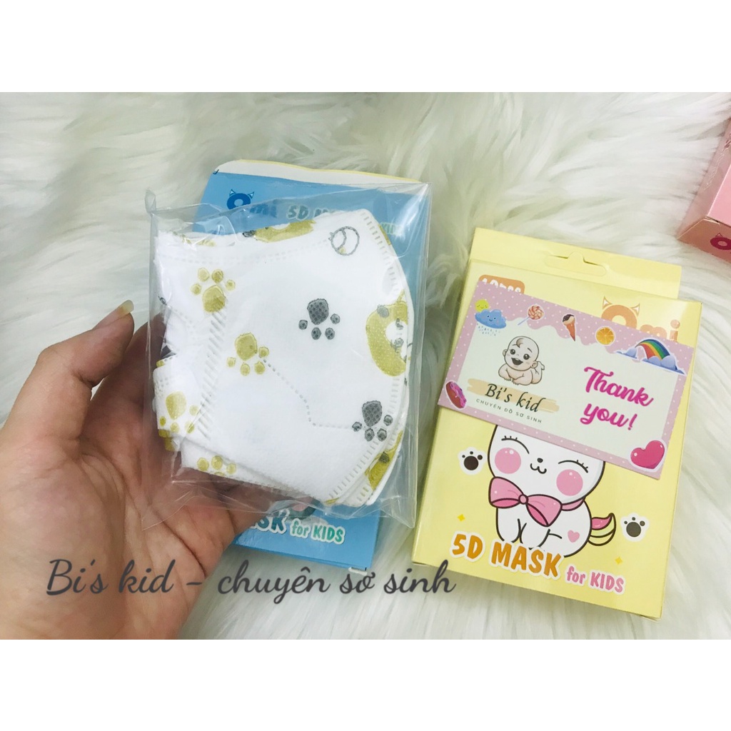 [Hàng mới về] Hộp 10 cái Khẩu trang giấy OMI - 5D cho bé từ 6 tháng đến 3 tuổi