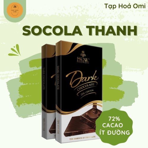 [Mã 155FMCGSALE giảm 7% đơn 500K] Socola đen nguyên chất 72% cacao thanh 50g || 100g