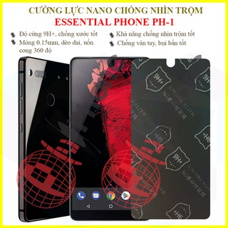 Dán chống nhìn trộm Essential Phone PH-1 - Dán cường lực dẻo nano 9H+
