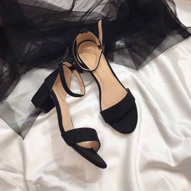 Giày sandal hở mũi cài quai 5cm - KÈM CLIP VÀ ẢNH THẬT- CG0011