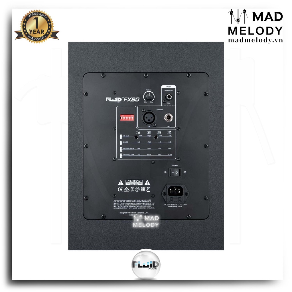 Fluid Audio F Series FX80 8-inch Coaxial Studio Monitor