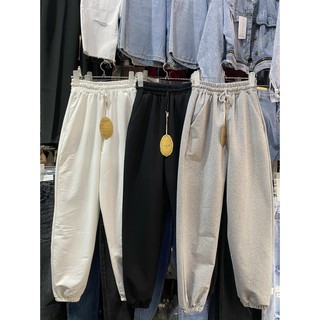 QUẦN JOGGER NỮ ỐNG BO CHUN-CHẤT NỈ DA CÁ QUÀNG CHÂU CAO CẤP-DÁNG THỤNG THỂ THAO