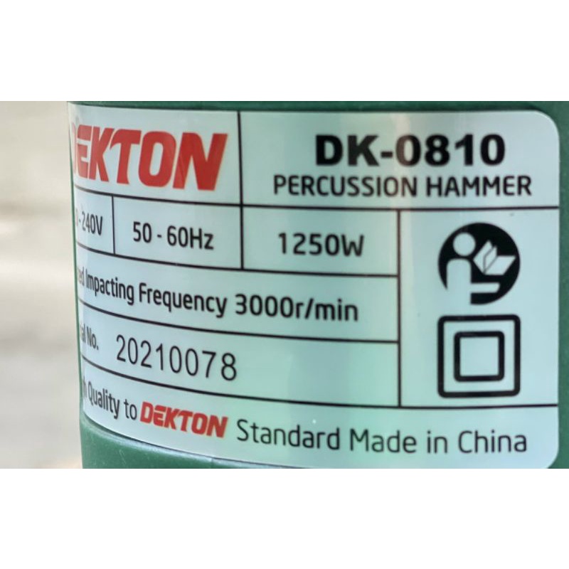 MÁY ĐỤC BÊ TÔNG 17 LY DEKTON DK-0810 1250W