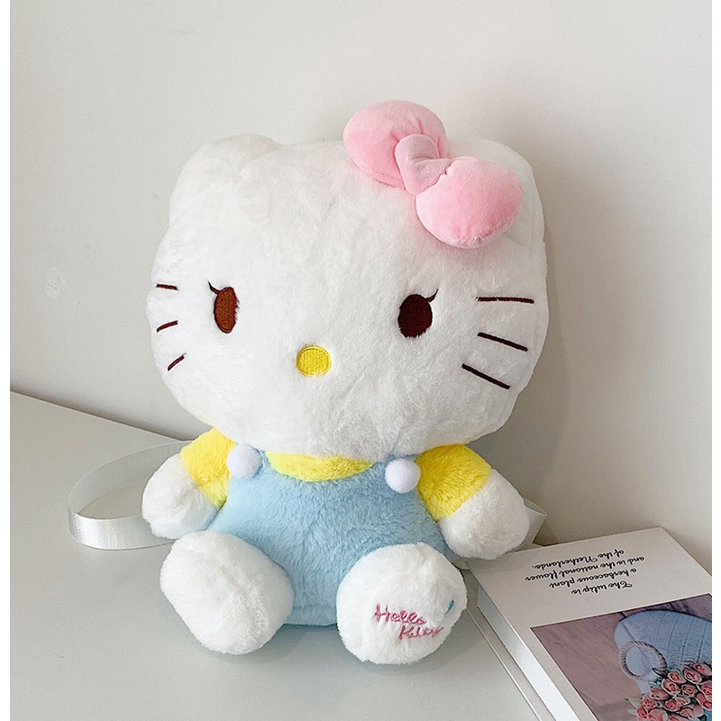 Ba Lô Đeo Vai Hình Cinnamoroll Melody Hello Kitty Kuromi Stitch Alien Sullivan Pikachu Nhồi Bông Đáng Yêu Dành Cho Bé Gái YB2