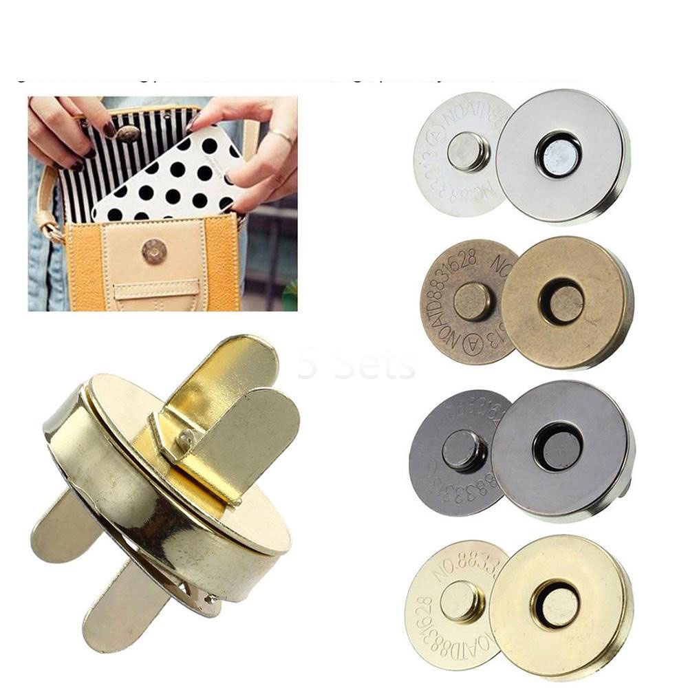 Cúc bấm kim loại có nam châm thay thế cho túi xách, ví, phụ kiện làm đồ handmade, nút hít có chốt gài tiện dụng