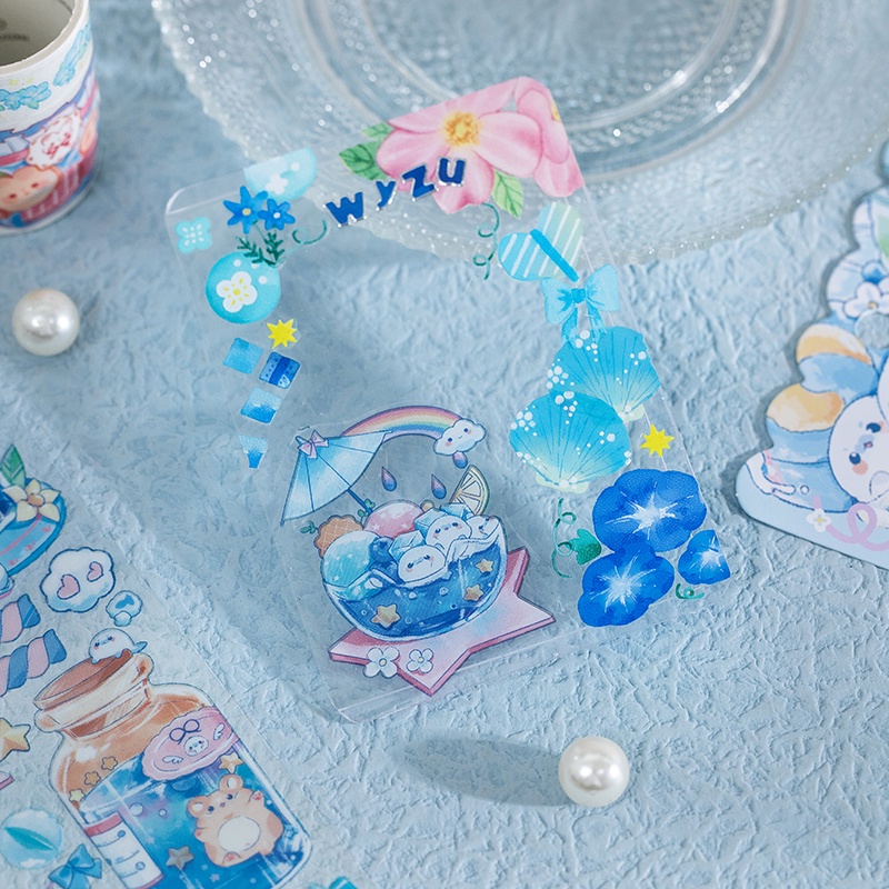 Miếng Dán Trang Trí Họa Tiết Mèo Hoạt Hình Dễ Thương Gồm 4 Kiểu