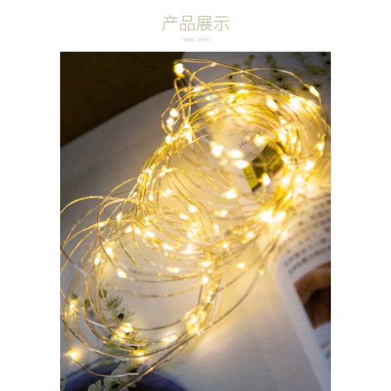 (Pin AA, không kèm pin) Dây đèn led đom đóm Fairy light trang trí decor