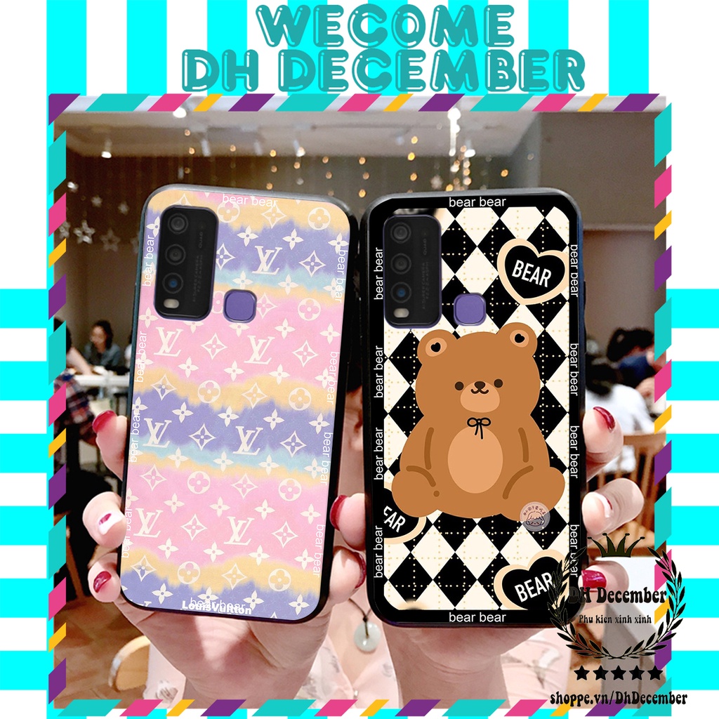 Ốp lưng Vivo Y30 / Y50 in hình 3D GẤU HỒNG-GẤU BE3R -XINH XẺO CỰC ĐẸP