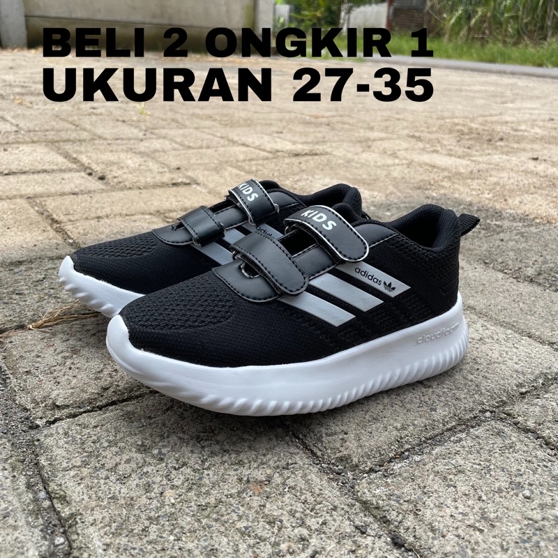 Giày Thể Thao ADIDAS Không Quai Dán Thiết Kế Cá Tính Cho Bé Mẫu Giáo Từ 5-10 Tuổi