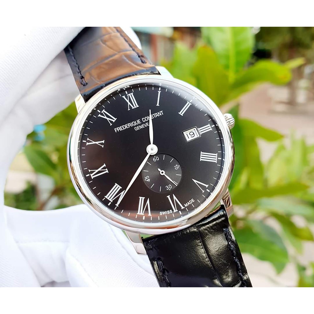 Đồng hồ nam chính hãng Frederique Constant FC-245BR5S6 SLIMLINE BLACK - Máy pin Thụy Sĩ - Kính Sapphire