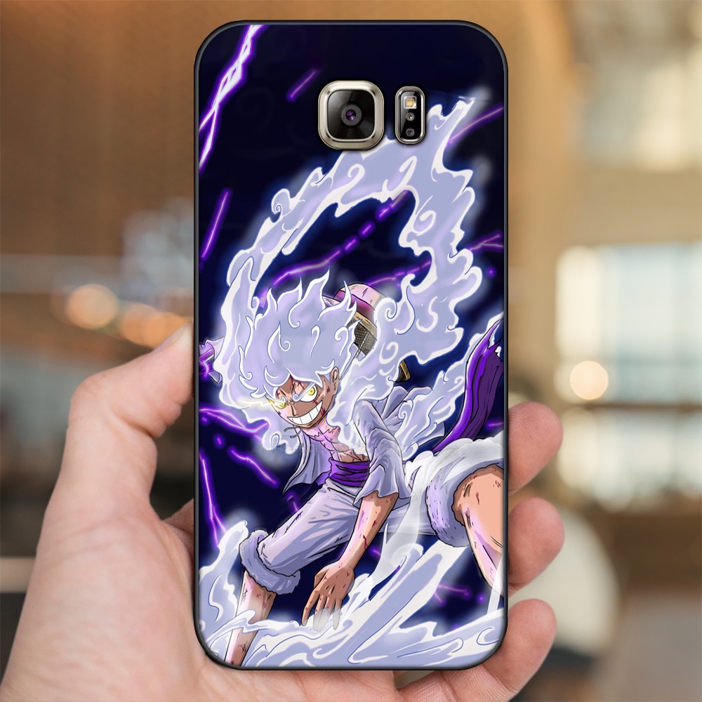 Ốp lưng Samsung Note 5 viền đen in hình Luffy One Piece
