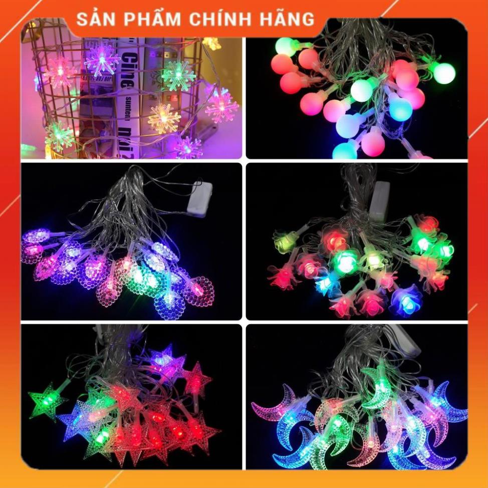 Dây đèn led trang trí phòng ngủ và ngoài trời cho Giáng sinh Tết hình nháy Hoa tuyết và hình khác dài 4m mã 26004