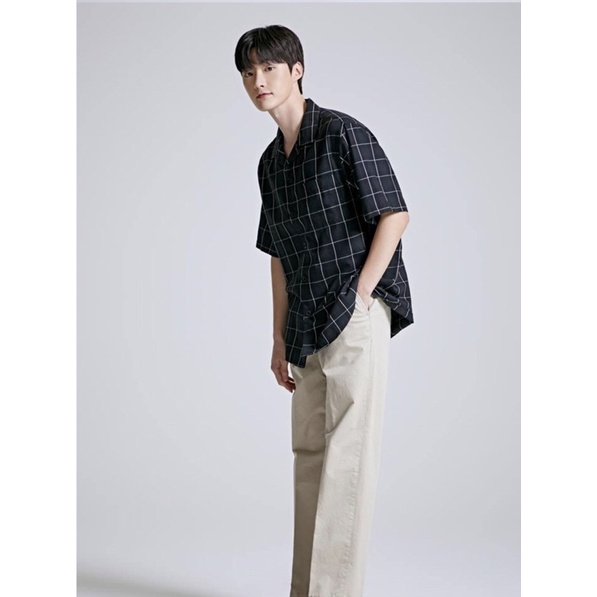 Áo sơ mi SPAO cổ Danton 100% cotton nhập chính hãng Hàn Quốc