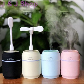 Máy phun Sương xông tinh dầu kiêm đèn ngủ Humidifier 3 trong 1 cao cấp + 1 lọ tinh dầu