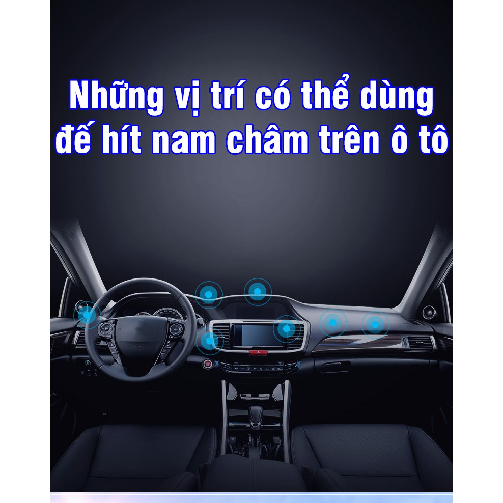 [Mã LIFEAUMAY giảm 10% tối đa 30k đơn 150k] Giá Đỡ Điện Thoại Trên Ô Tô Nam Châm Xoay 360 Độ Cao Cấp Nhỏ Gọn Tiện Lợi