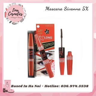 Chuốt mi Siêu dày và dài 2 Đầu Sivanna Super Model 5X Long Waterproof Mascara