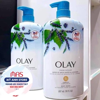 Sữa tắm Olay Fresh outlast Purifying water and lavender có vòi 887ml
