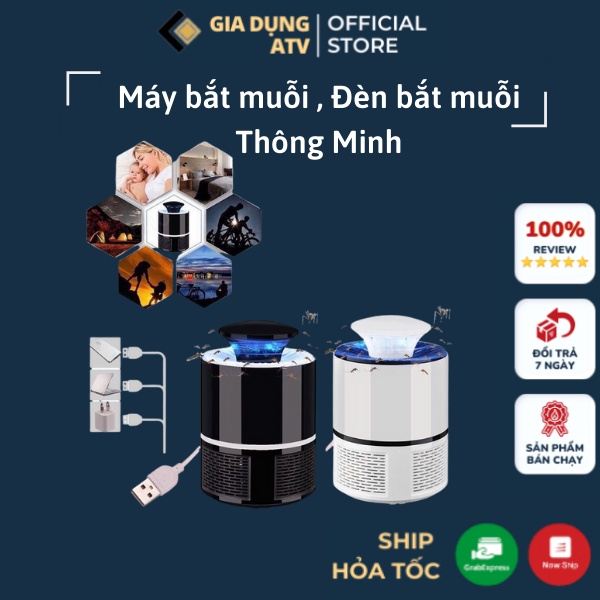 Máy Bắt Muỗi Thông Minh CAO CẤP , Đèn Bắt Muỗi Thu Hút Diệt Côn Trùng , Đèn Đuổi Muỗi An Toàn Cho Mẹ Và Bé