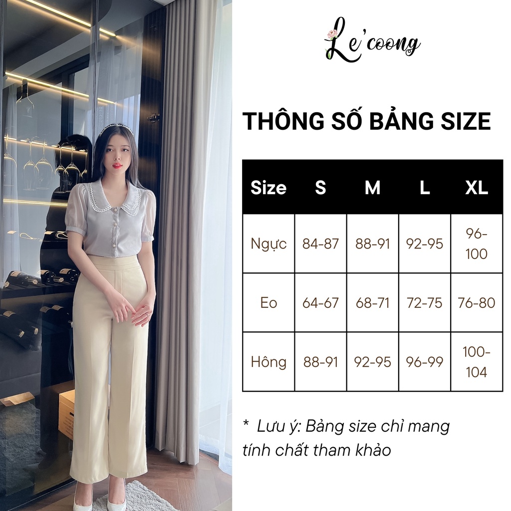 Áo Sơ Mi Nữ LECOONG A49 Chất Liệu Tơ Tiểu Thư Màu Ghi Sáng