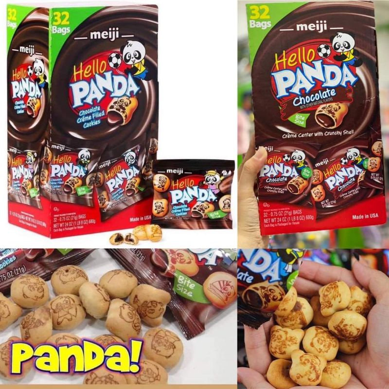 Bánh Gấu Panda Socola Meiji Gói 21g