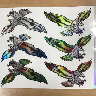 Tem decal dán trang trí xe máy chim ưng, đôi chim hạnh phúc