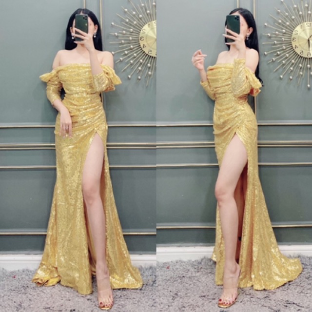 ĐẦM BODY KIM SA RỚT VAI NGỌC TRINH