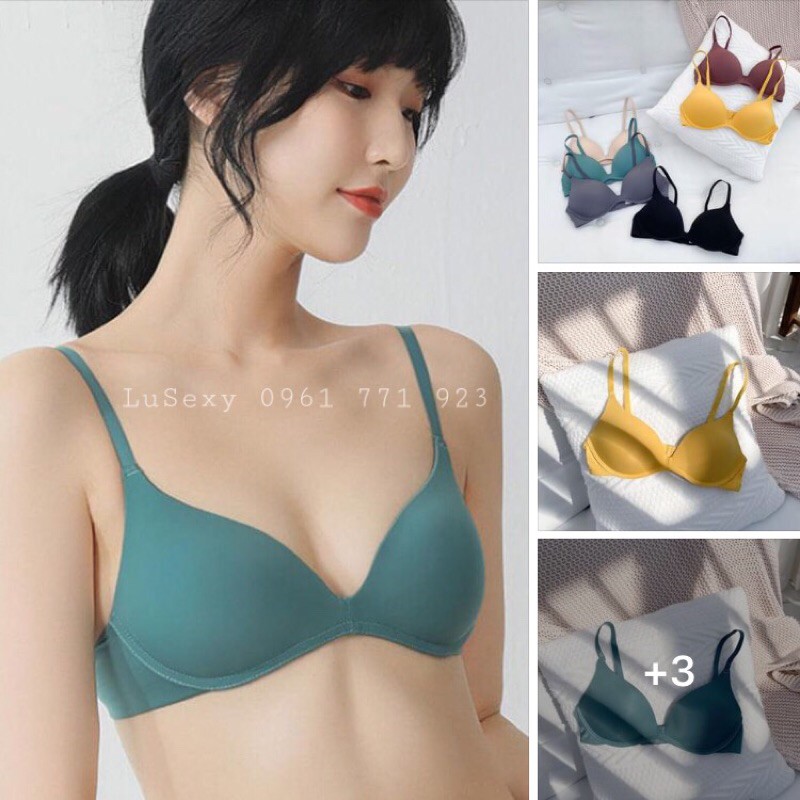 ÁO LÓT NỮ ĐỆM MỎNG Nhật cao cấp - áo ngực nhật bản ko gọng màu da, đen, đỏ đô, trắng, xanh, vàng