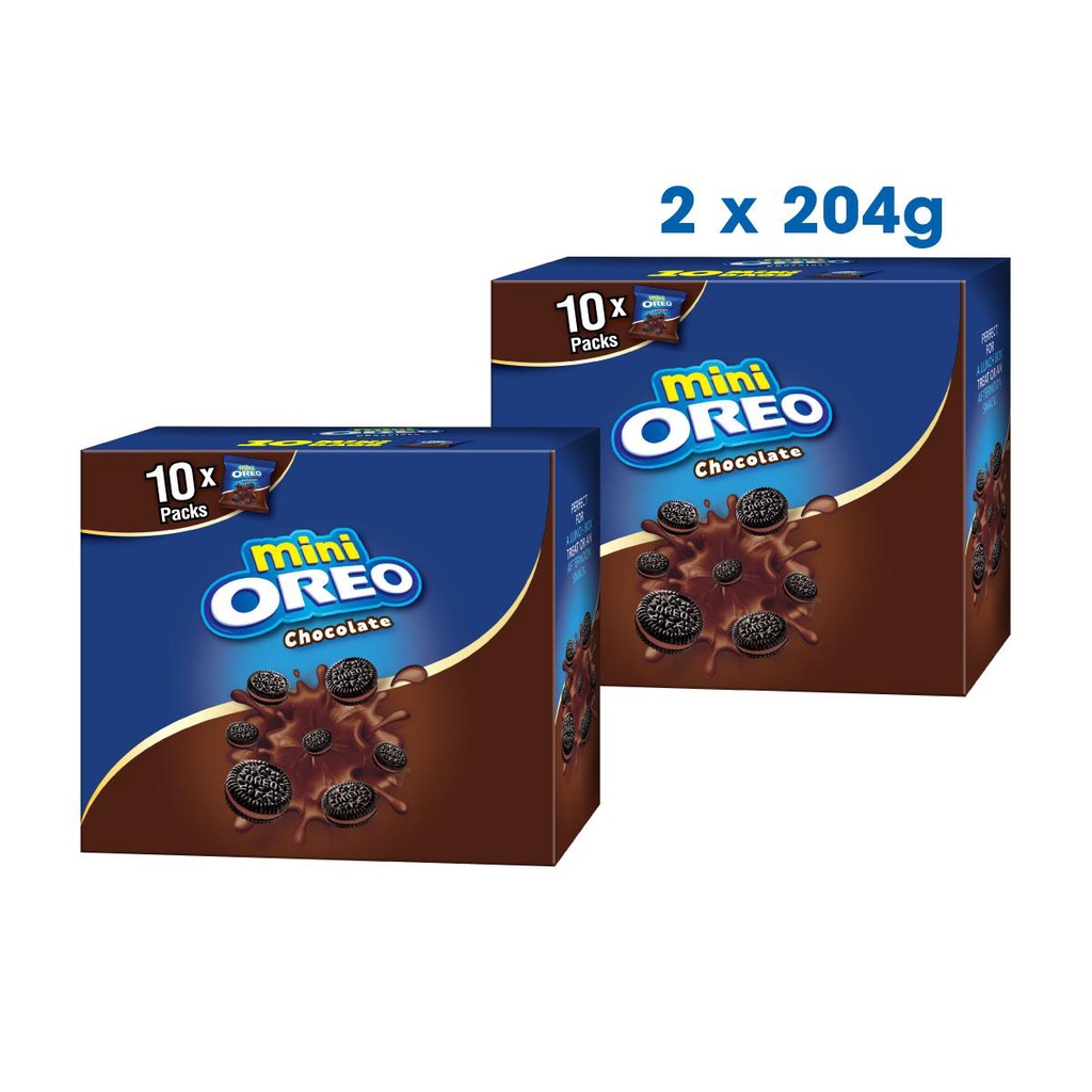 [Giảm 10K cho đơn từ 99K] Combo 2 hộp bánh quy OREO mini vị sôcôla, 2x204g