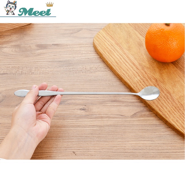 Muỗng Khuấy Bằng Thép Không Gỉ Đầu Tròn Dài 32cm 26cm 20cm Đa Ứng Dụng
