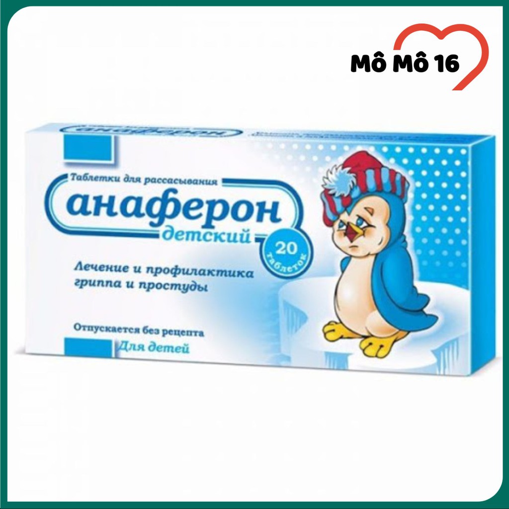 Viên ngậm tăng đề kháng Nga chim cánh cụt cho bé vỉ 20 viên