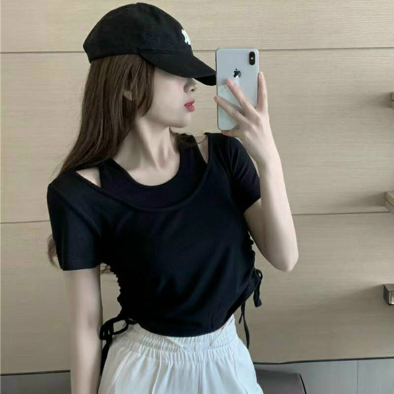 Áo hở vai rút eo