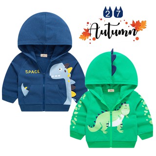 Áo khoác Hoodie khủng long bé trai BETOP áo nỉ da cá cho bé chất cotton hàng xuất khẩu