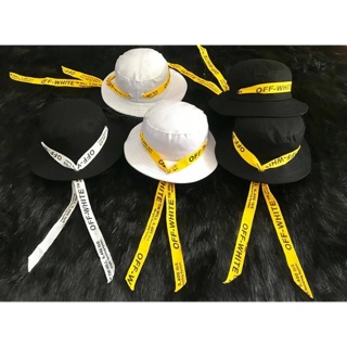 Mũ bucket , nón tai bèo đuôi dài off white